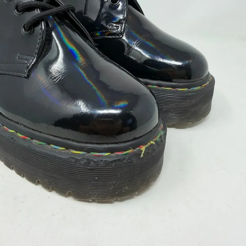 Dr. Martens 1461 Quad Rainbow Platform Shoe W-9 / M-8